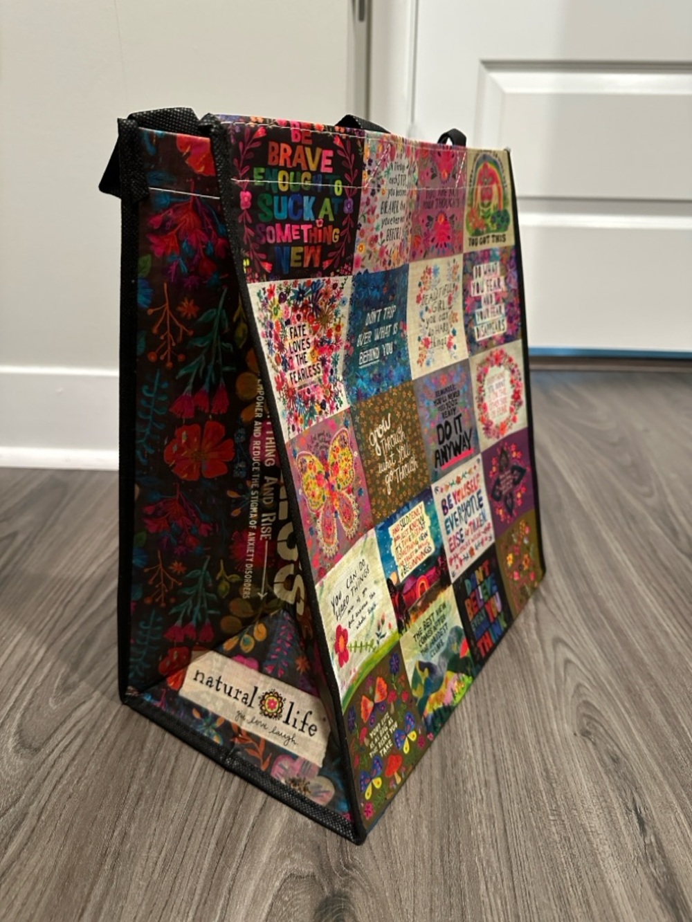 🔥 3/$10 BUNDLE DEAL! 🔥NATURAL LIFE Colorful Inspirational Reusable Tote - 2 pack